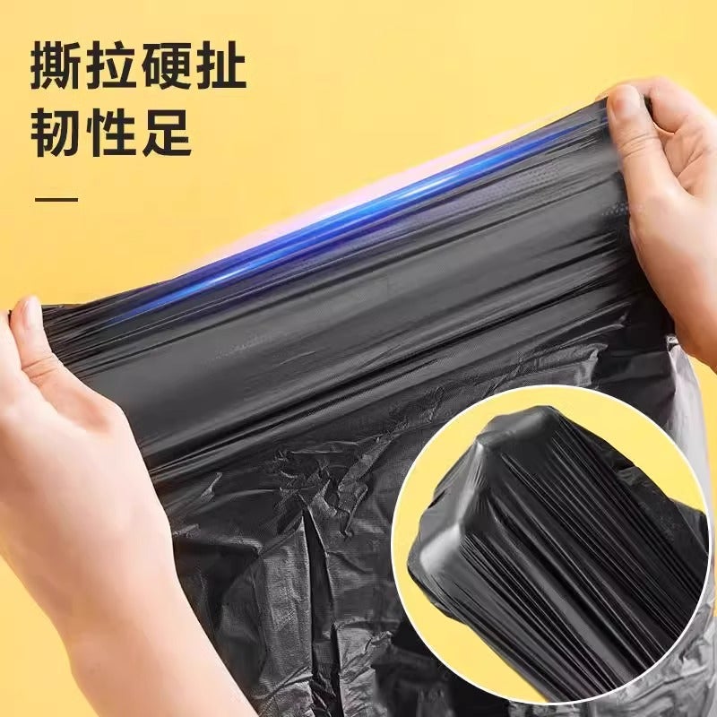 Garbage Bag Household Portable Thickened Black Kitchen Dormitory Student-Affordable Medium And Large Vest Plastic Bag - Image 5